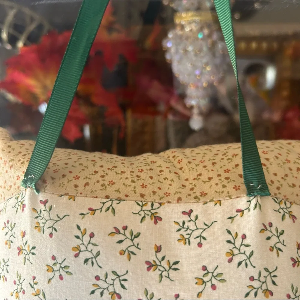 Handmade decor hang pillow Is it too late to be good? Cross-stitch Christmas